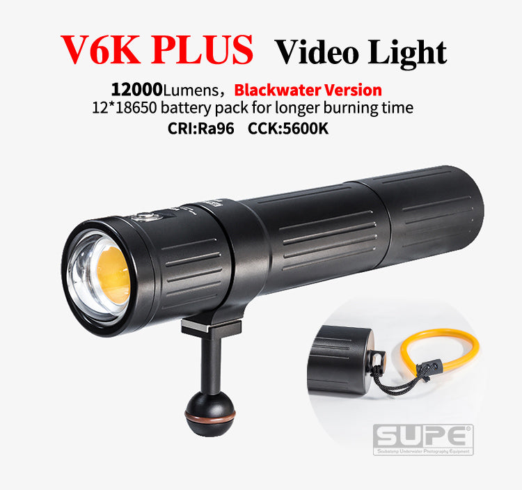 V6K PLUS v2 (12,000 lumens) - High Capacity / BLACKWATER Version