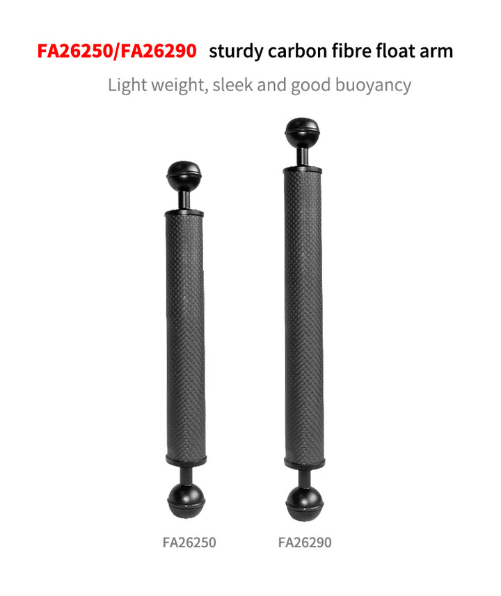 Carbon Fiber Tray Arms - 10 & 12 inch (Positive Buoyancy)