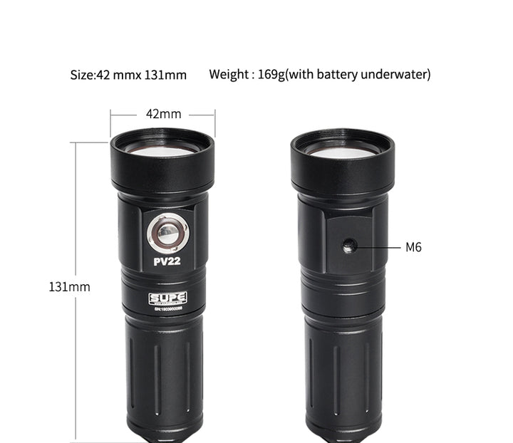 PV22 & PV22-UV (2,000 lumens) - Action Camera Video with UltraViolet
